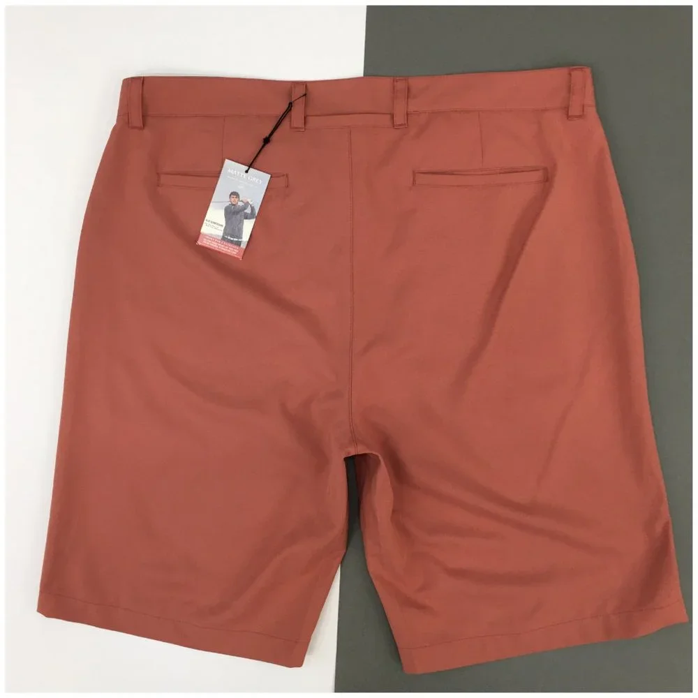 New Matte Grey Mens Golf Shorts Size 38 Lightweight Wayfarer Casual 10.5